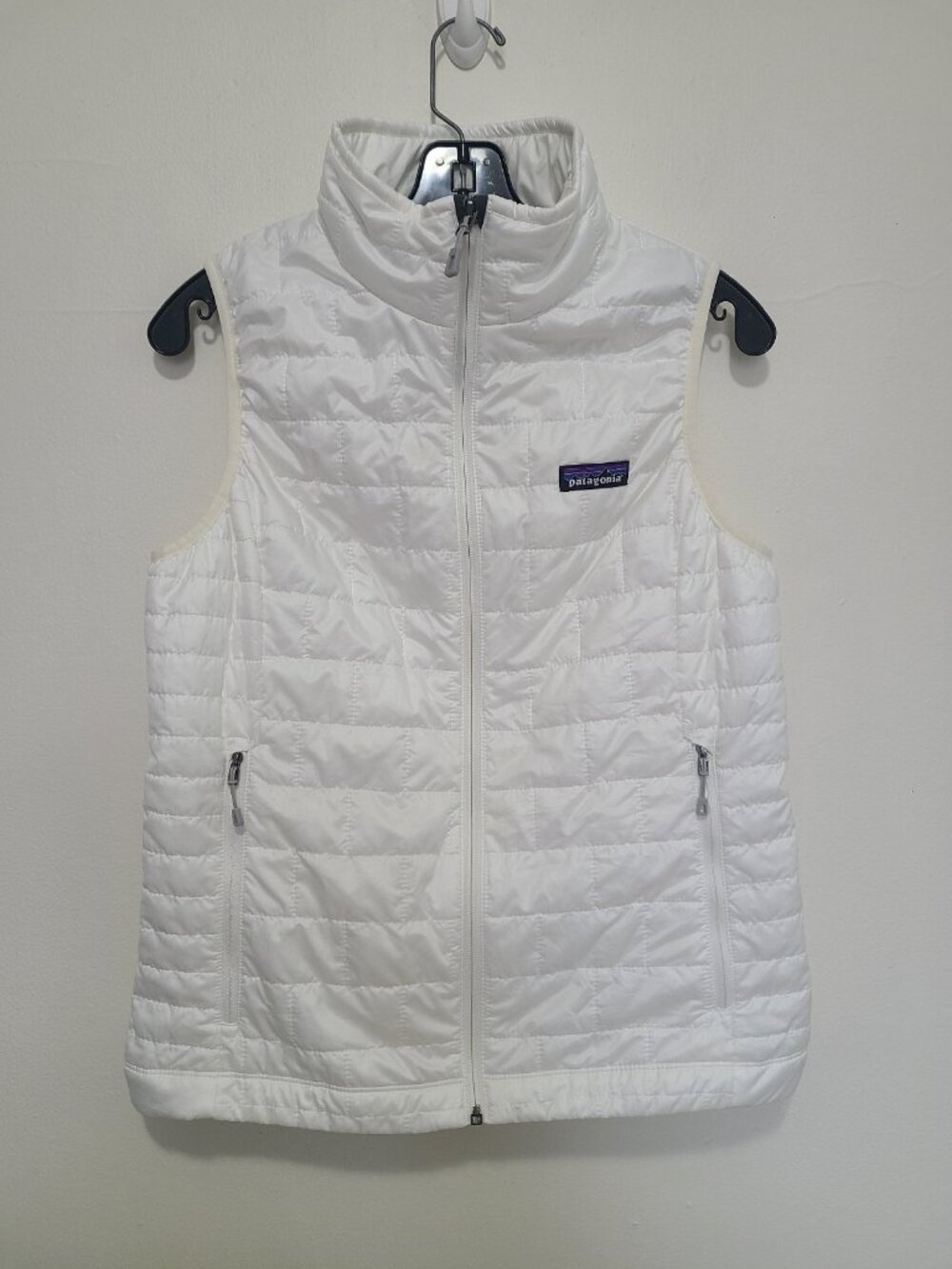 Patagonia Nano Puff Vest Women's M White Full Zip Primaloft